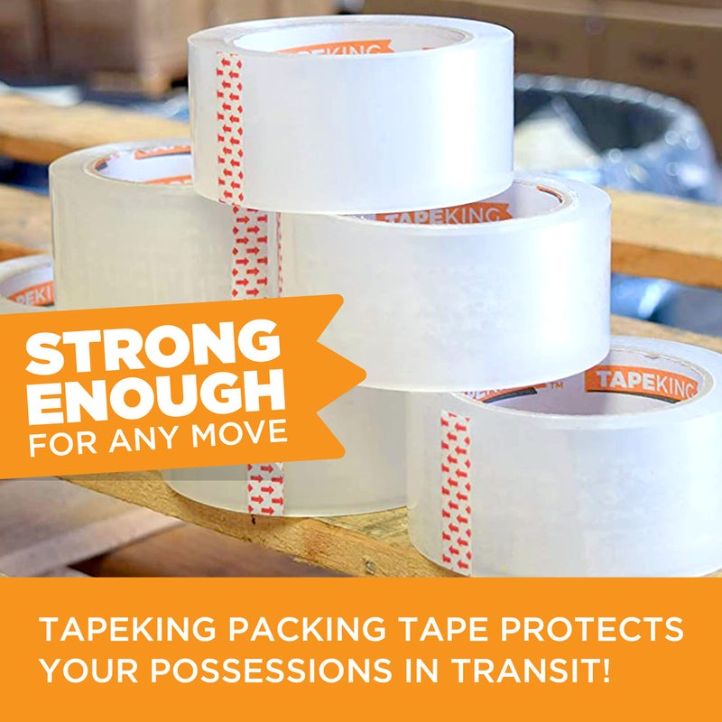 Tape KingÂ® Clear Packing Tape (12 Rolls) | 60 Yards Per Roll Heavy Duty Packing Tape 2.7mil Strong Adhesive for Moving Boxes, Shipping Cartons, Office Use, Storage & Wrapping - Image 3
